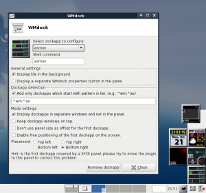 DockApps managed in separate windows.